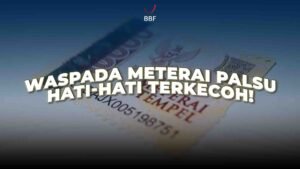 Waspada Meterai Palsu, Hati-Hati Kegocek!
