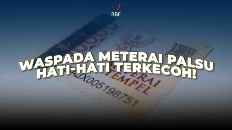 Waspada Meterai Palsu, Hati-Hati Kegocek!