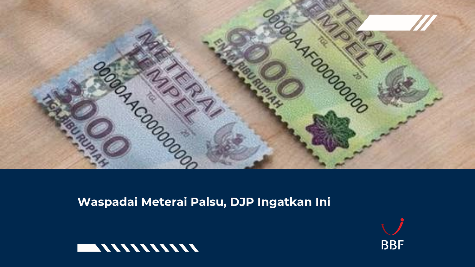 Waspadai Meterai Palsu, DJP Ingatkan Ini